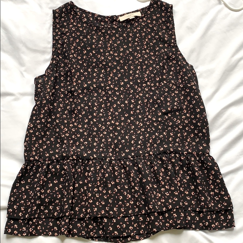 Loft tank blouse with floral pattern